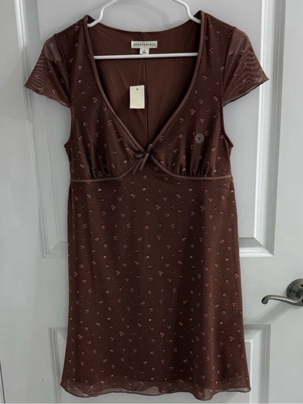 Aeropostale Brown and Pink Dress
